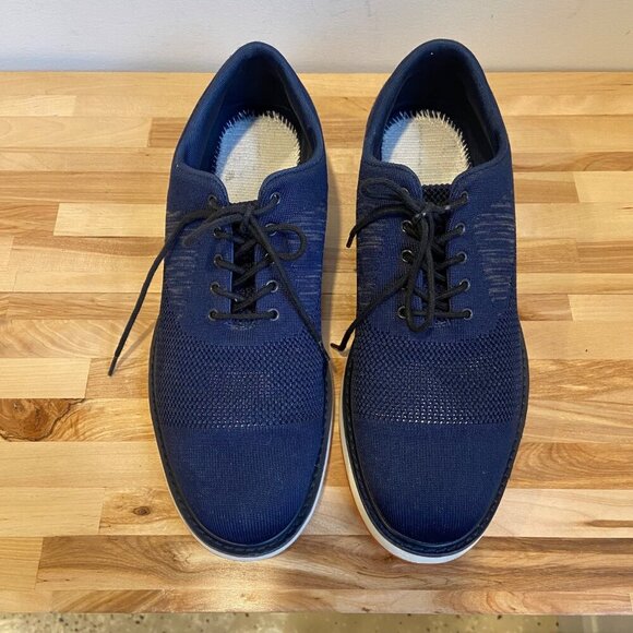 Swims Mens Navy Blue Knit Lace-Up Sneakers With White & Orange Sole Oxford 10 - Picture 5 of 14